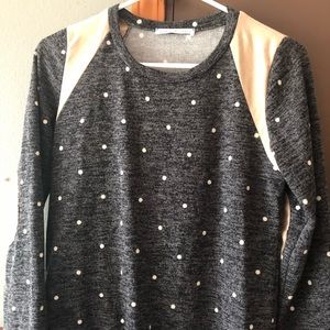 Polka dot long sleeve blouse